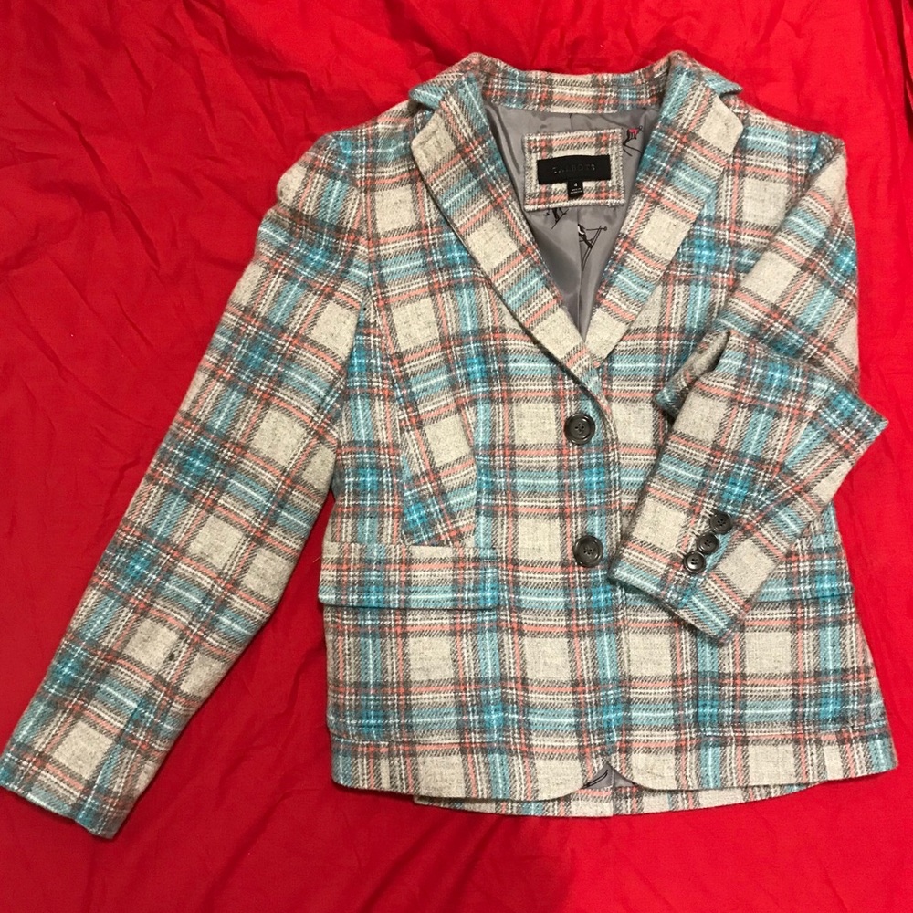 Talbot Wool Blend Plaid Jacket size 4